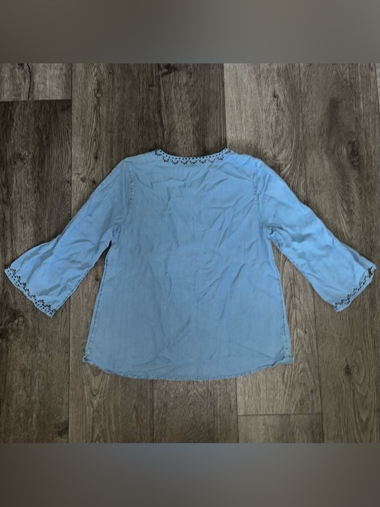 J. Jill Chambray Denim Tunic Blouse Size Small - Picture 7 of 9